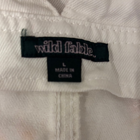 Wild Fable Cream and Tan Tye Dye Overall Mini Dress - Picture 5 of 6